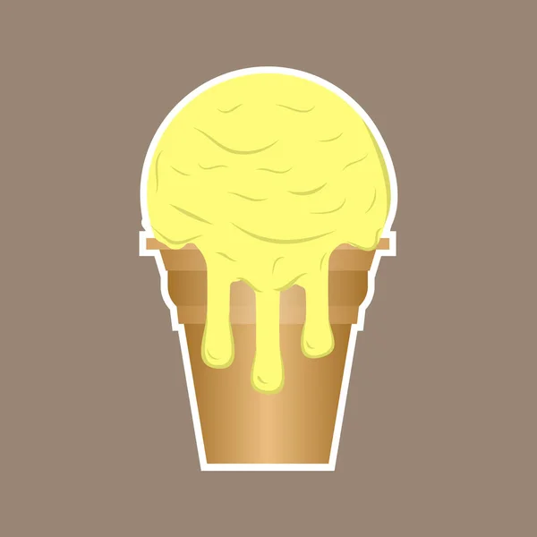 Illustration vectorielle de la crème glacée — Image vectorielle