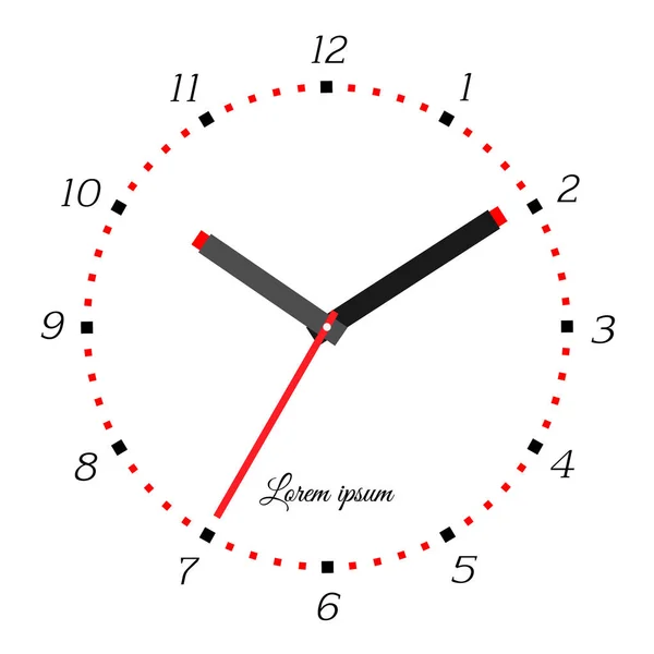 Vector illustration of mechanical clock. — Stock Vector