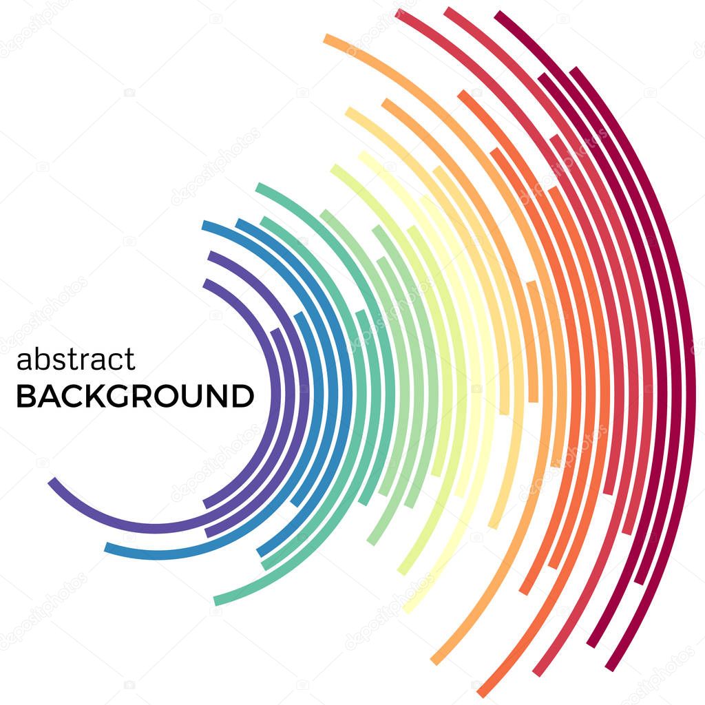 Abstract background with bright rainbow colorful lines.