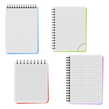 Beyaz bir arka plan üzerinde dört dizüstü bilgisayarlar