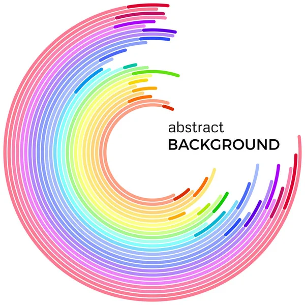 Fondo abstracto con líneas de colores brillantes del arco iris. — Vector de stock