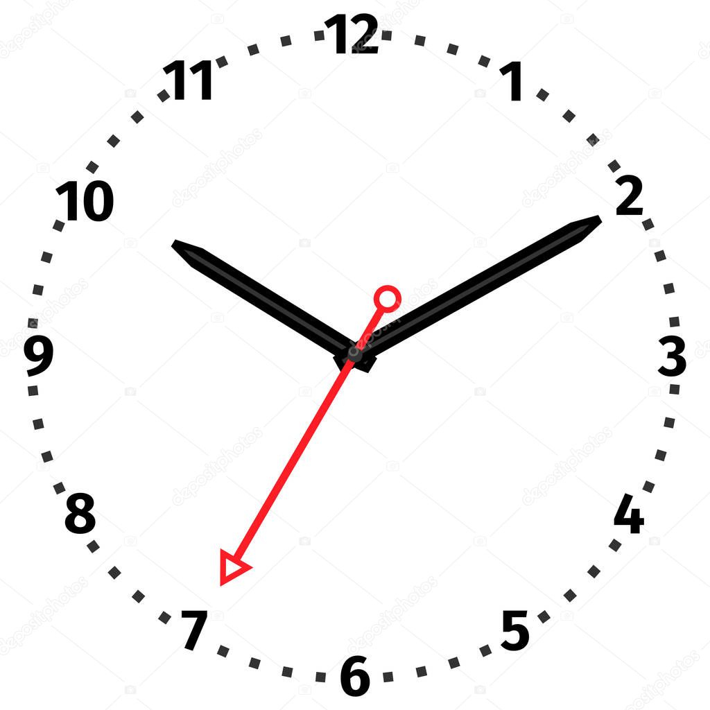 Vector illustration of mechanical clock.