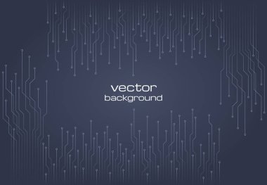 Mikroçip unsurları ile soyut teknolojik gri arka plan.