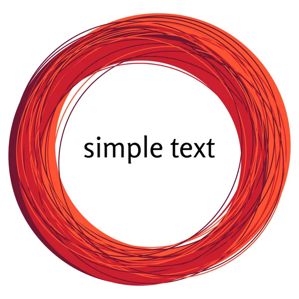 Vecteur abstrait forme tourbillon rouge isolé sur fond blanc . — Image vectorielle