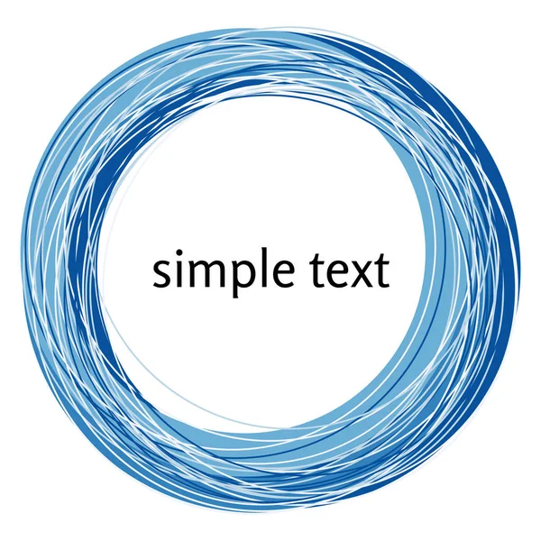 Διανυσματικό σχήμα αφηρημένο μπλε swirl απομονώνονται σε λευκό φόντο. — Διανυσματικό Αρχείο