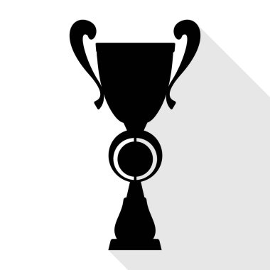 Gölge ile düz stilde şampiyon Kupası. Şampiyonluk Ödülü birincilik için. Zafer sembolü. 