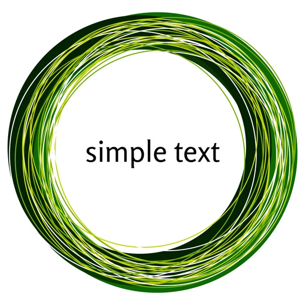 Vecteur abstrait forme tourbillon vert isolé sur fond blanc . — Image vectorielle