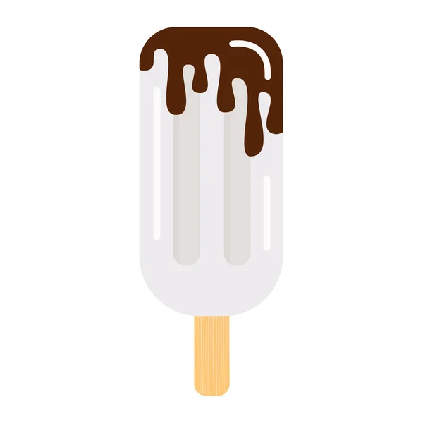 Vektorillustration von Eis mit Schokolade — Stockvektor