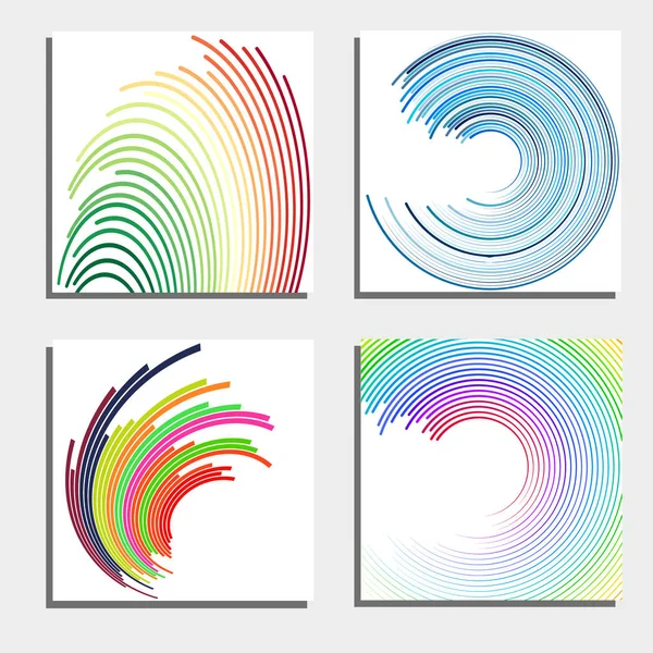 Conjunto de quatro belos fundos abstratos — Vetor de Stock