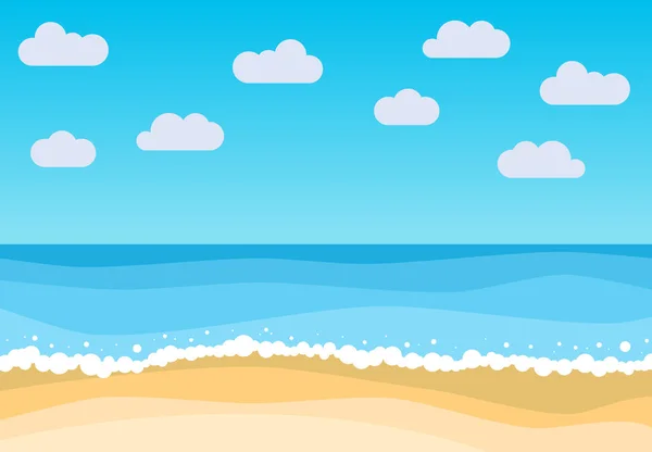 Vector landskap med sommar strand — Stock vektor