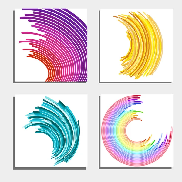 Set van vier schitterende abstracte achtergronden — Stockvector