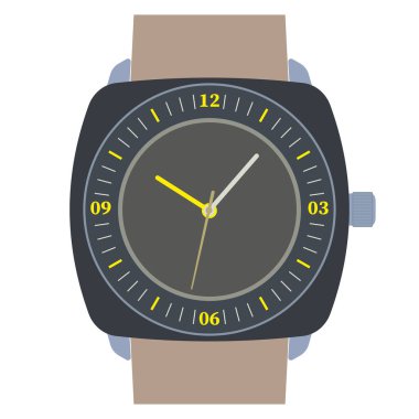 Beyaz arka plan üzerinde izole klasik tasarım mekanik kol saati.