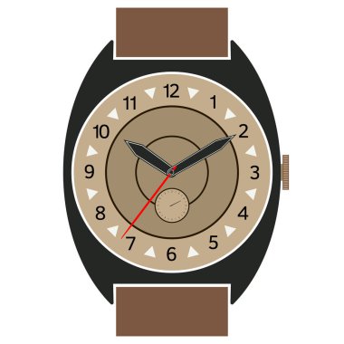 Beyaz arka plan üzerinde izole klasik tasarım mekanik kol saati.