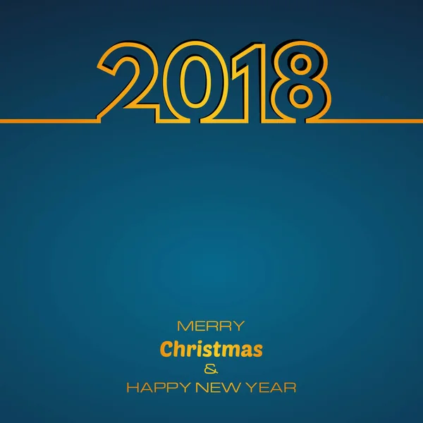 Azul Feliz Año Nuevo 2018 Fondo — Vector de stock