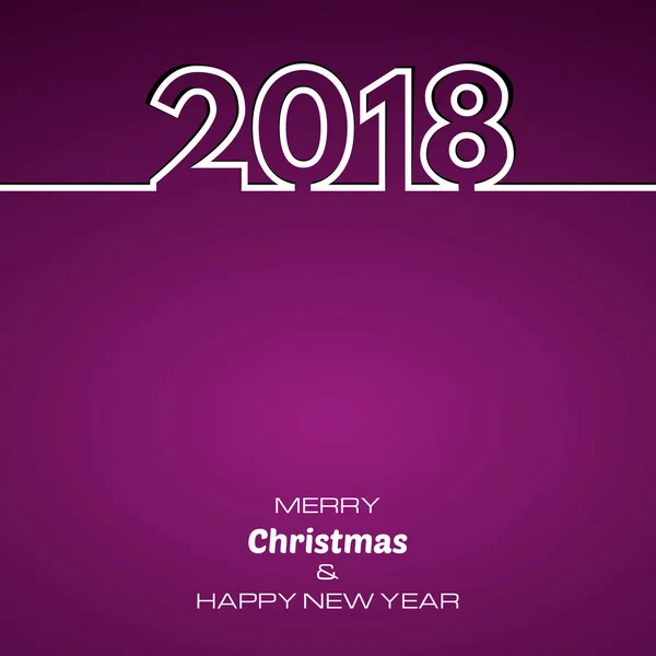 Púrpura Feliz Año Nuevo 2018 Fondo — Archivo Imágenes Vectoriales