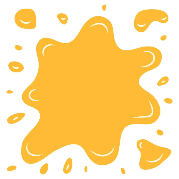 Yellow splash on a white background — Stock Vector