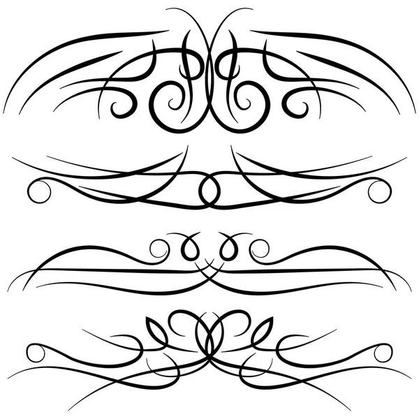 Set of vintage decorative curls, swirls, monograms and calligraphic borders — Stock Vector