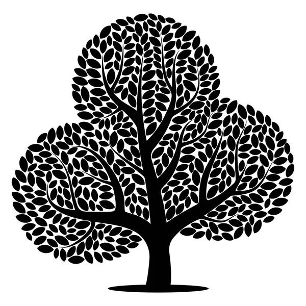 Vektorsilhouette eines Baumes — Stockvektor