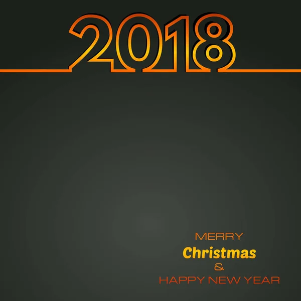 Negro Feliz Año Nuevo 2018 Fondo. Plantilla de Elemento de Diseño de Año Nuevo y Navidad . — Vector de stock