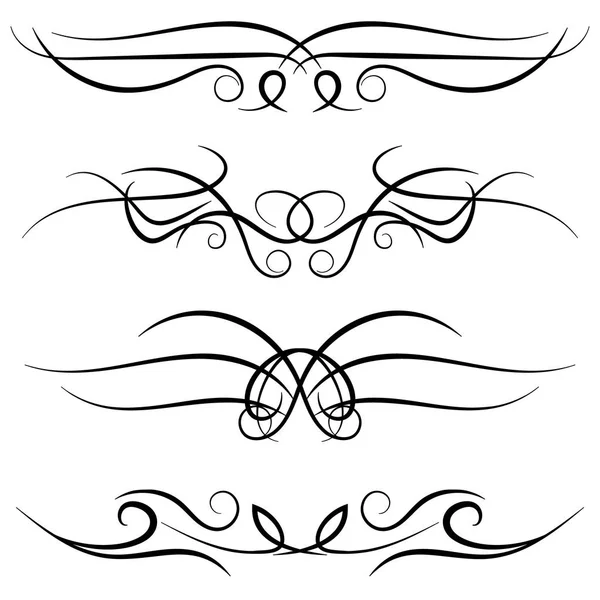 Set of vintage decorative curls, swirls, monograms and calligraphic borders — Stock Vector