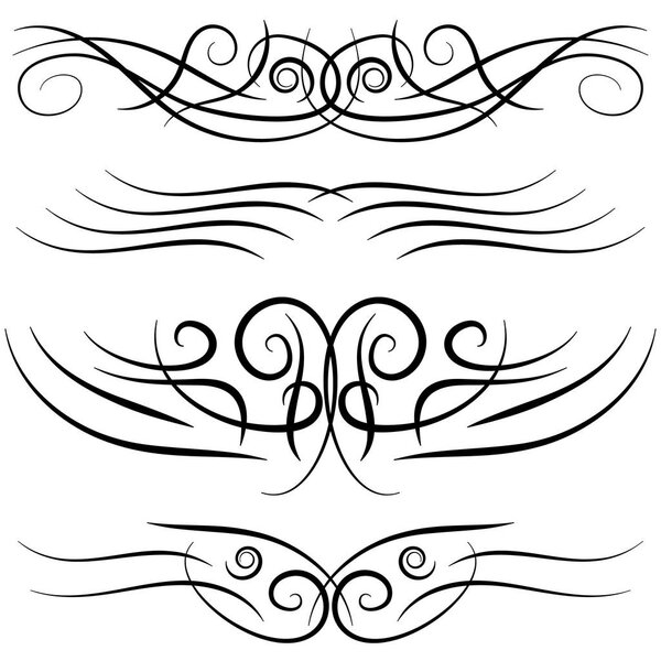 Set of vintage decorative curls, swirls, monograms and calligraphic borders