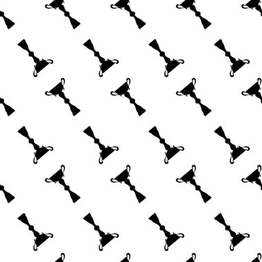 Kazanan ödül Kupası seamless modeli. Siyah basit siluet doku