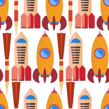 Uzay roketi ile Seamless Modeli.