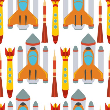 Uzay roketi ile Seamless Modeli.