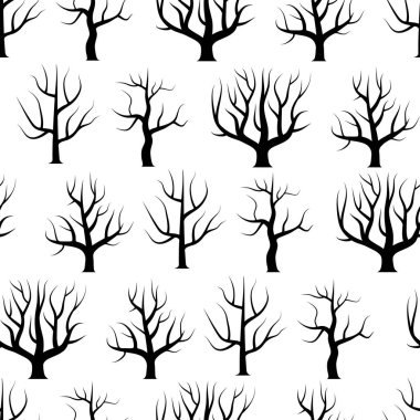 Olmadan sorunsuz siyah beyaz eğri ağaç yaprakları arka planlar