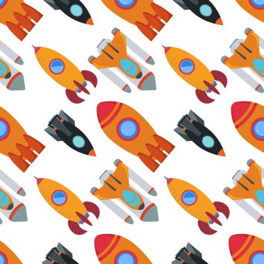 Uzay roketi ile Seamless Modeli.