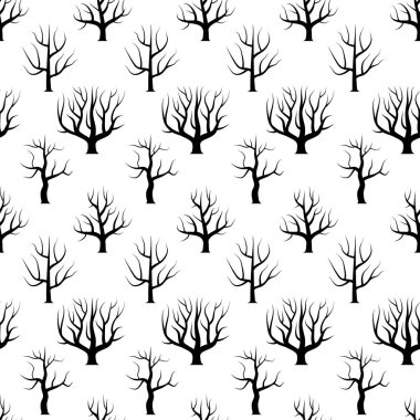 Olmadan sorunsuz siyah beyaz eğri ağaç yaprakları arka planlar