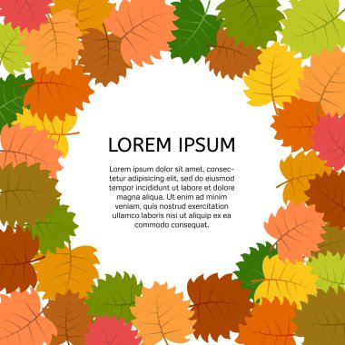 Metniniz için merkezi bir yerde ile arka plan ile sonbahar yaprakları.