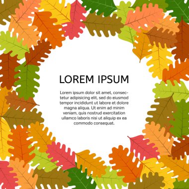 Metniniz için merkezi bir yerde ile arka plan ile sonbahar yaprakları.