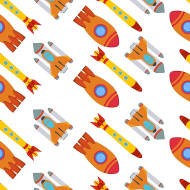 Uzay roketi ile Seamless Modeli.