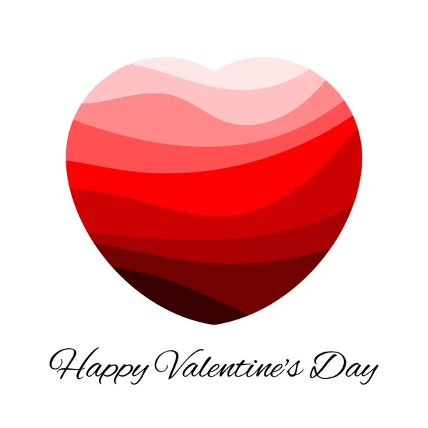 Czerwone serce. Symbolem Romantyczne Walentynki. — Wektor stockowy