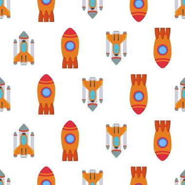 Uzay roketi ile Seamless Modeli.