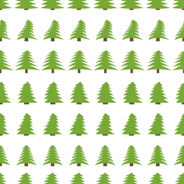 Seamless pattern with spruces on white background — Stock Vector