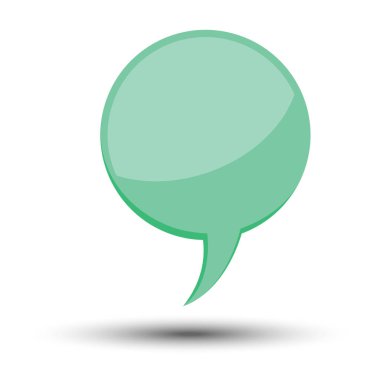 Yeşil çizgi film komik balon konuşma balonu ifadeler olmadan