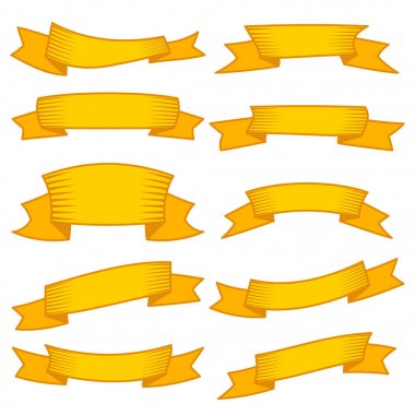 Dizi on sarı kurdeleler ve afiş web tasarımı için