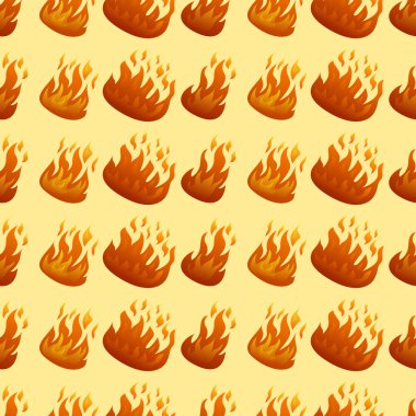 Yangın alevi ile dikişsiz desen