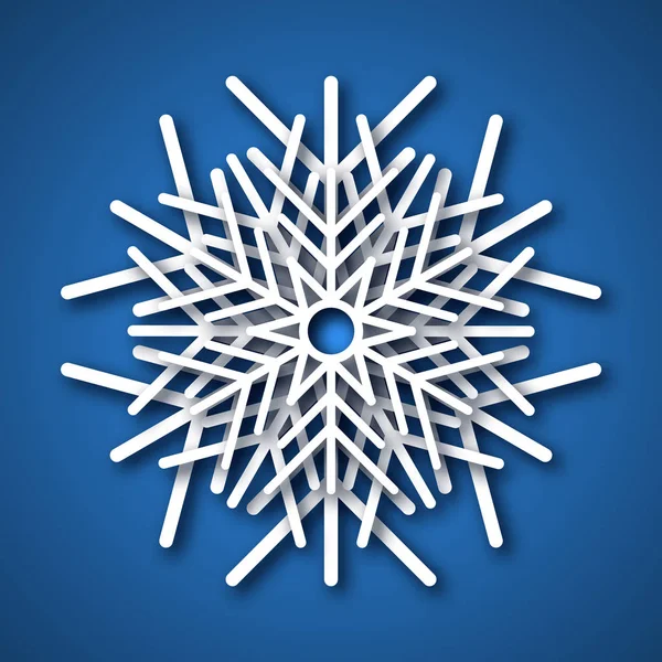 Paper cut snowflake — Stock Vector