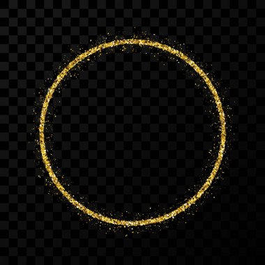 Parlak kıvılcımlı altın parıltılı çerçeve