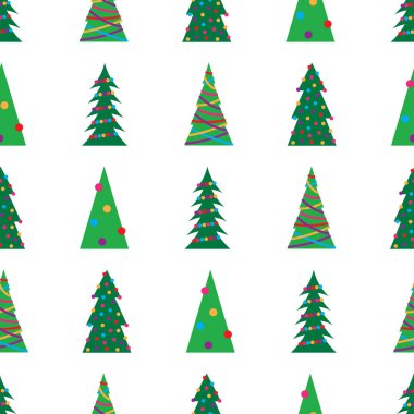 Yeşil Noel ağacı ile Seamless Modeli