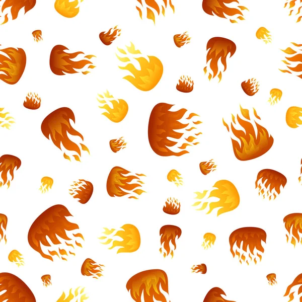 Bezešvé vzory s ohnivý plamen — Stockový vektor