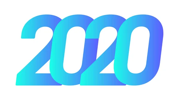 2020 Happy New Yearロゴテキストデザイン — ストックベクタ