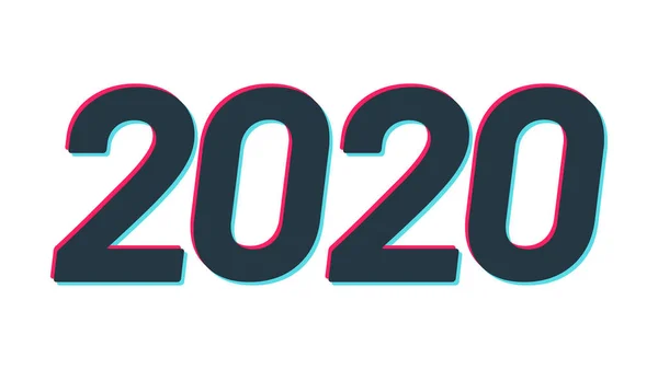 2020 Happy New Year logo text design — Stock Vector