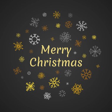 Kar taneli Noel afişi
