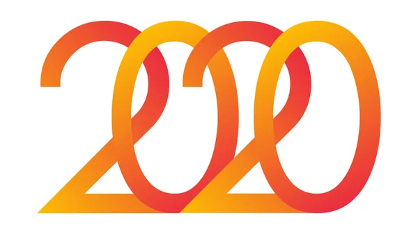 2020 Happy New Year logo text design — Stock Vector