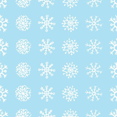 Elle çizilen kar tanelerinin kusursuz arkaplanı