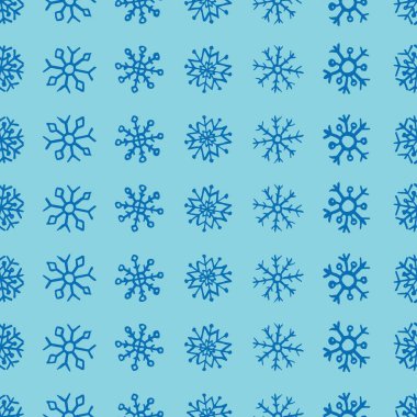 Elle çizilen kar tanelerinin kusursuz arkaplanı